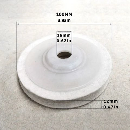 Wool polishing disc for a mirror finish (x3) 