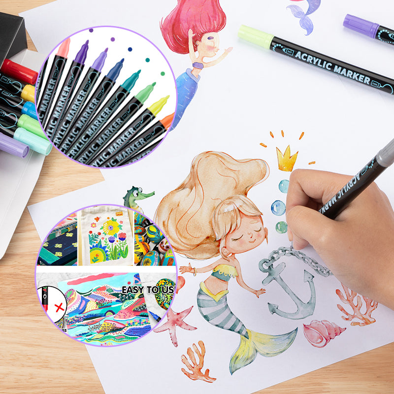 Acrylic paint pens for vibrant creations 