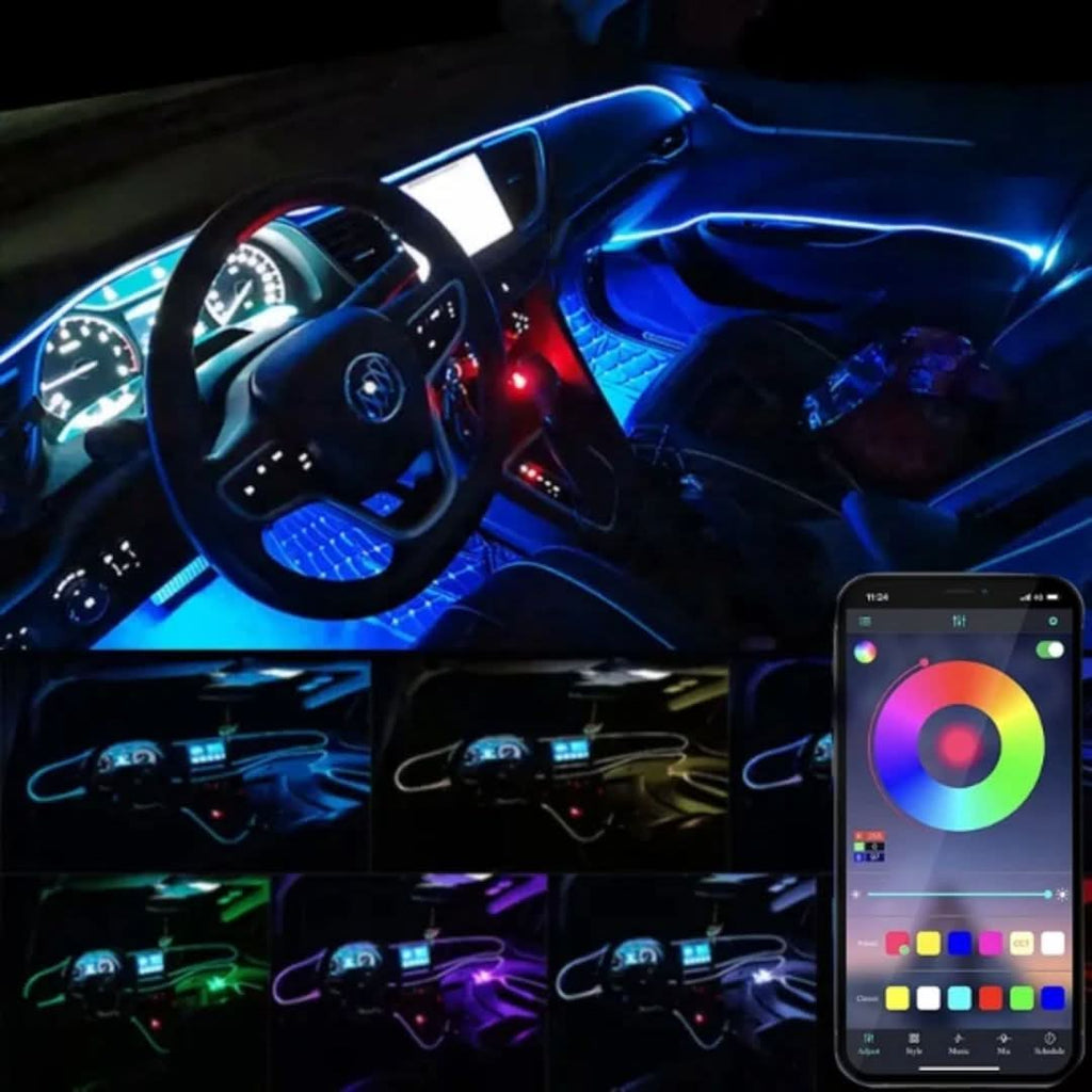 Iluminación LED para un interior de coche estilizado 
