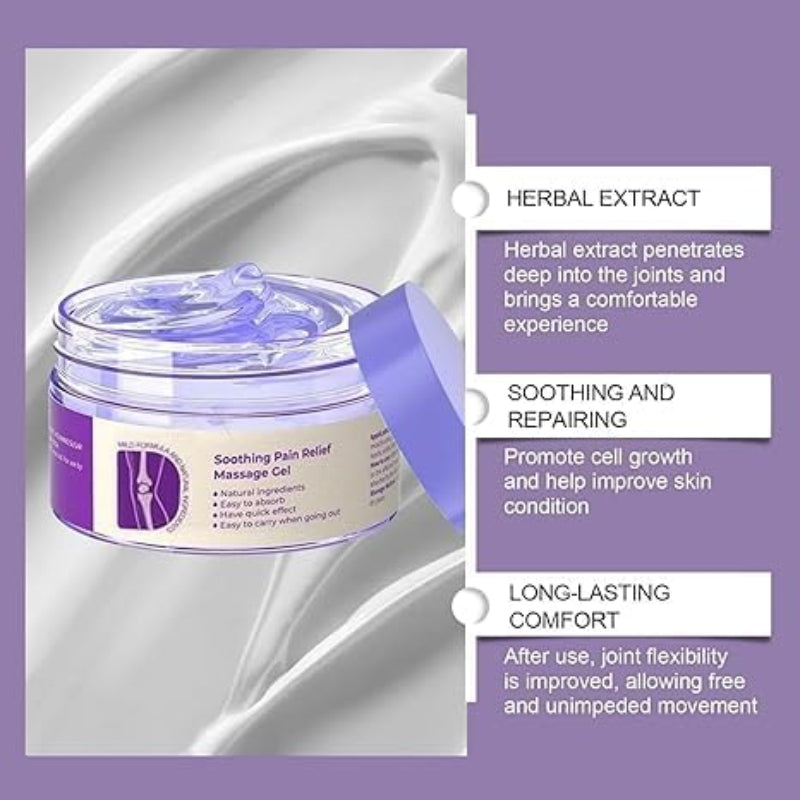 Luonnollinen rauhoittava geeli kivun ja jännityksen lievittämiseen 