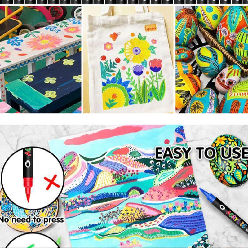 Acrylic paint pens for vibrant creations 
