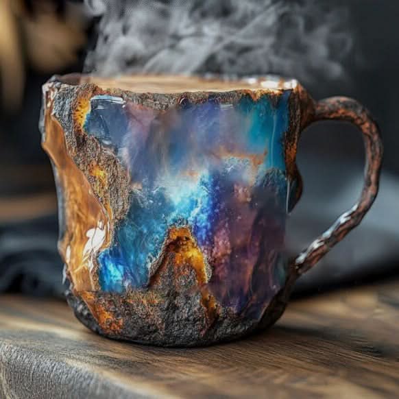 Mineral crystal coffee cup – Natural elegance 