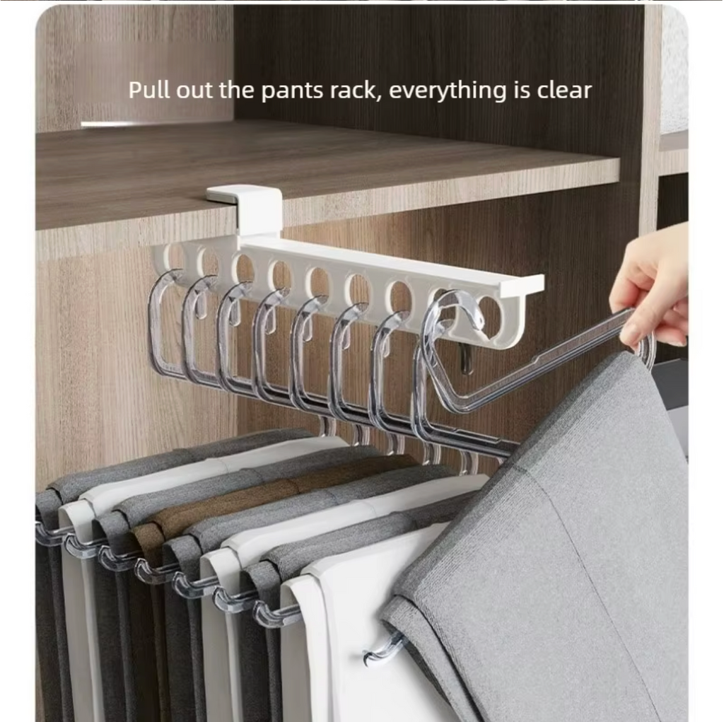Tringle de rangement rétractable robuste pour placards et zones de rangement