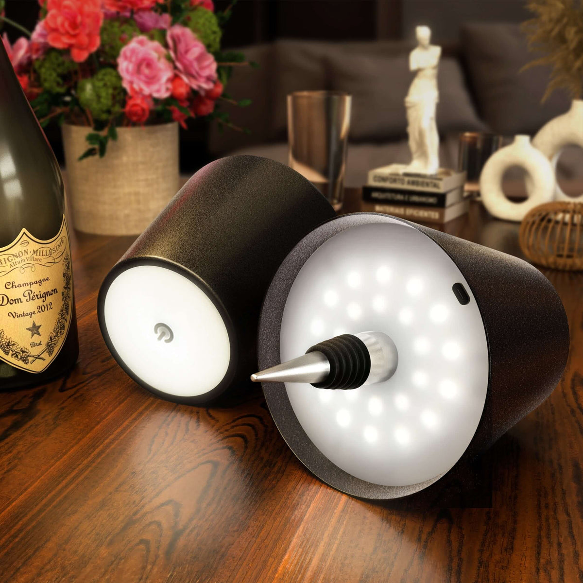 Lámpara de Botella Inalámbrica – Iluminación Elegante y Original 