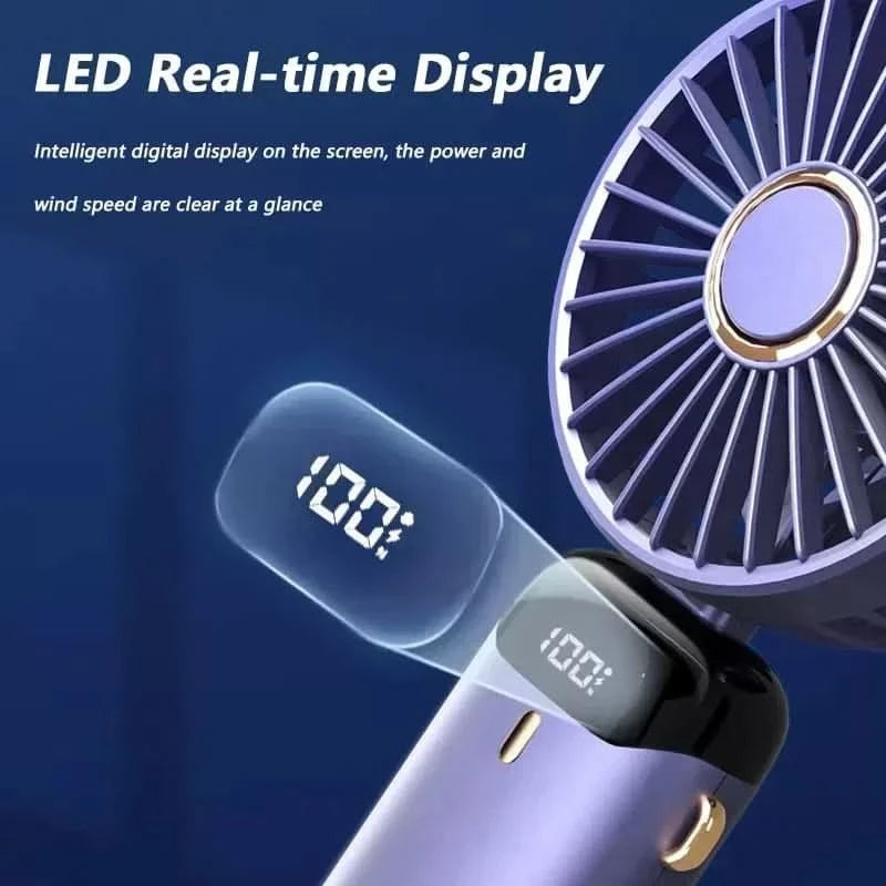 Erőteljes mini ventilátor intelligens LED kijelzővel 