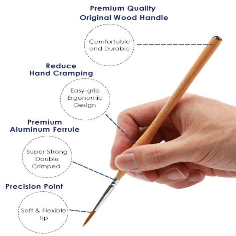 מכחולים מדויקים לפרטים קטנים ומושלמים (x11) 