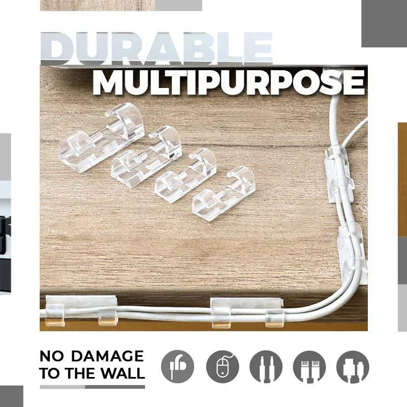 Fixations rapides et discrètes pour câbles et fils (x20)