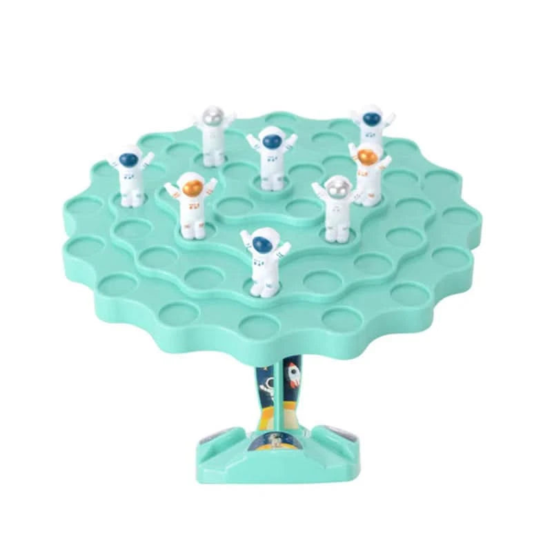 Astronaut balancing game to stimulate learning 