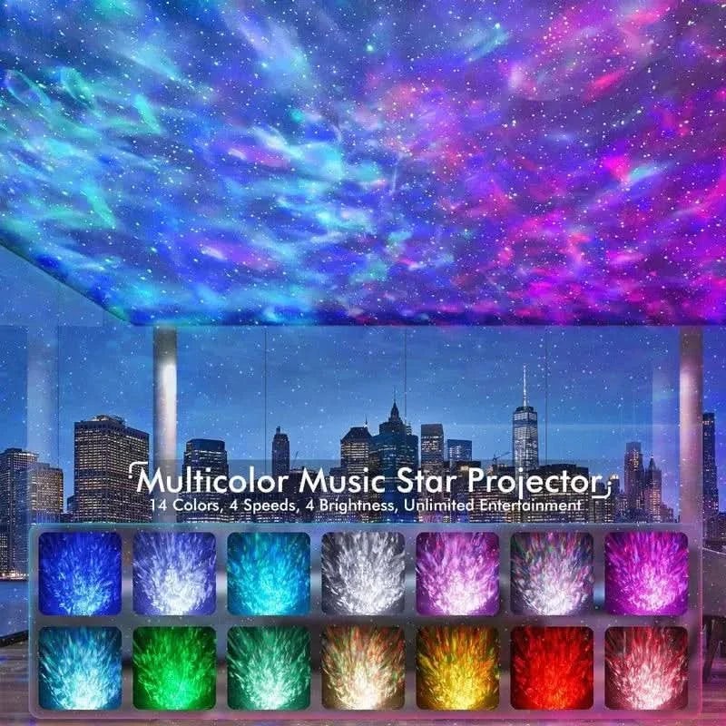 Galaxie projektor s hudbou a dálkovým ovládáním 