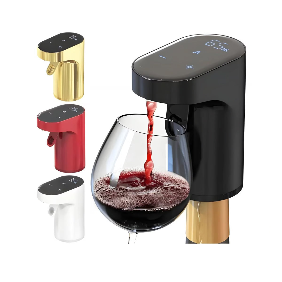 Precise electric pourer for wine and beverages 