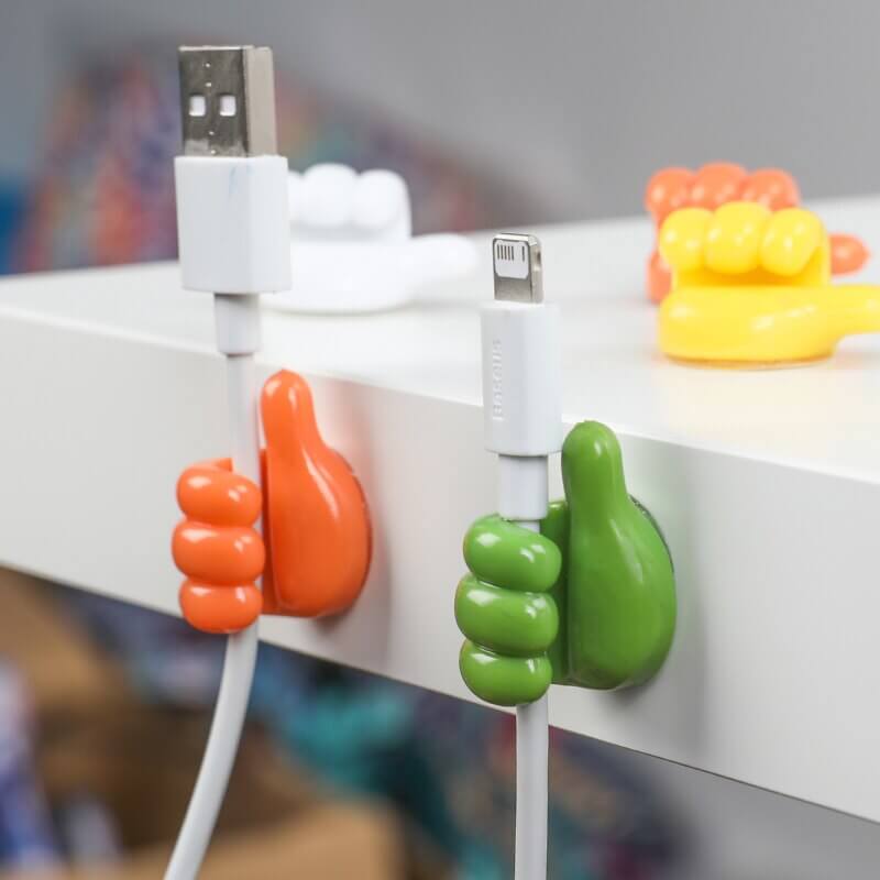 Sprytne haczyki do kabli, szczotek, słuchawek i nie tylko (x10) 