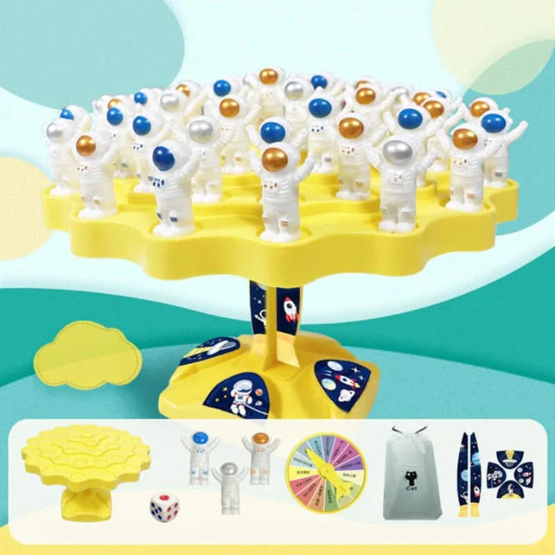 Astronaut balancing game to stimulate learning 